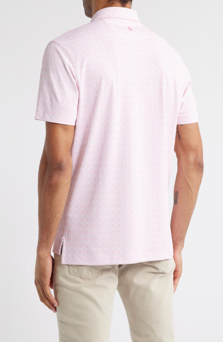 johnnie-O Flock Yeah Flamingo Print PREP-FORMANCE Golf Polo, Alternate, color, Azalea