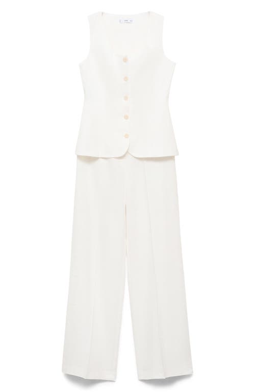 Mango Sleeveless Linen Jumpsuit