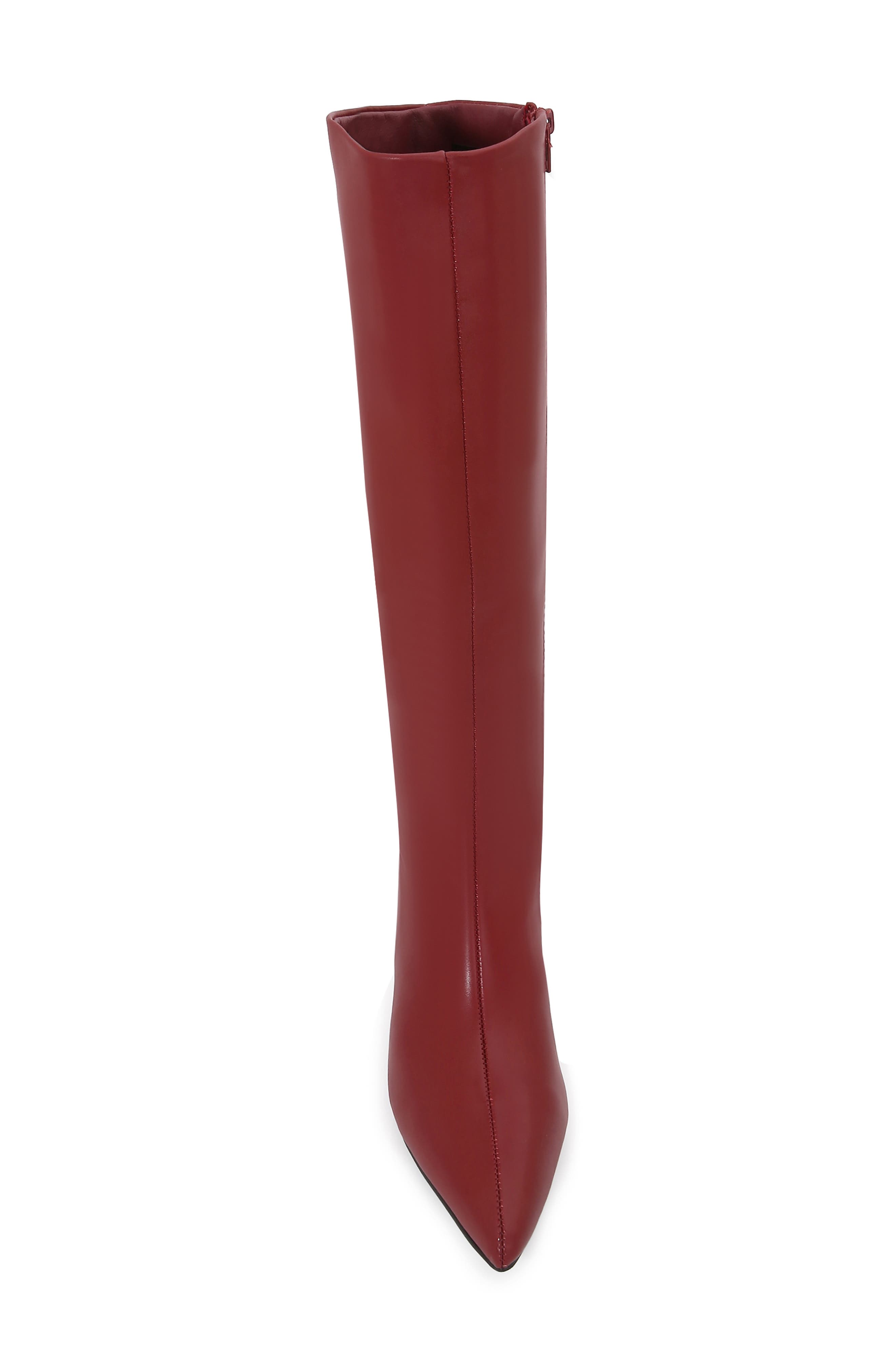 BERNESS Samara Kitten Heel Knee High Boot, Alternate, color, Burgundy