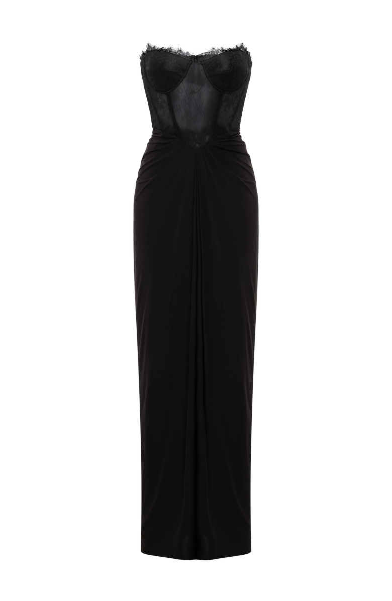 BCBGMAXAZRIA JOEY GOWN, Alternate, color, Black