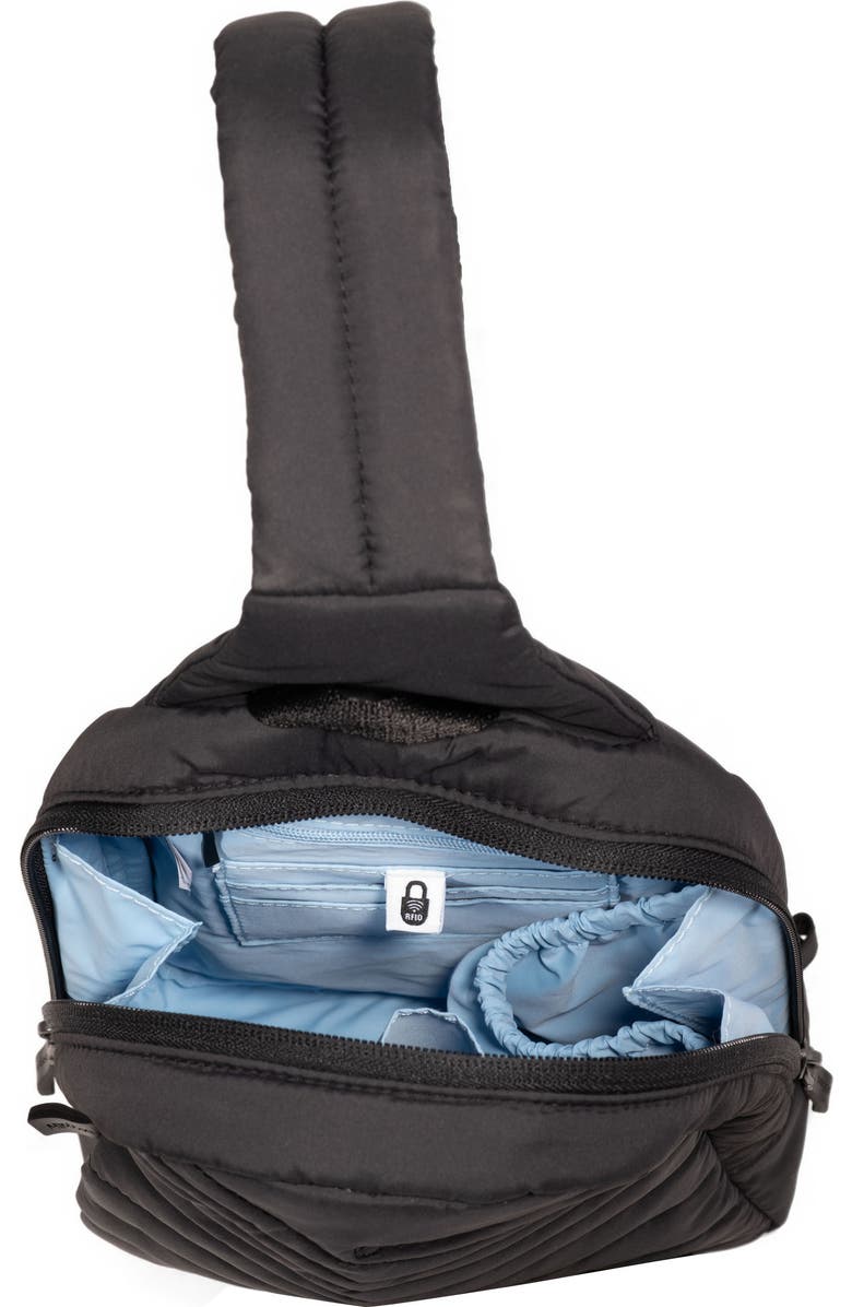 BAGGALLINI Set Wave Sling Bag, Alternate, color, Black Wave Puff