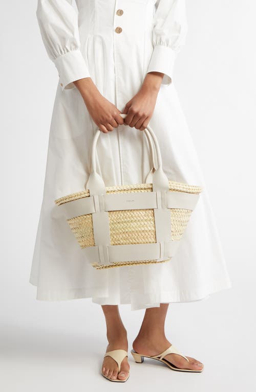 Demellier The Santorini Bucket Hat In Natural/off White