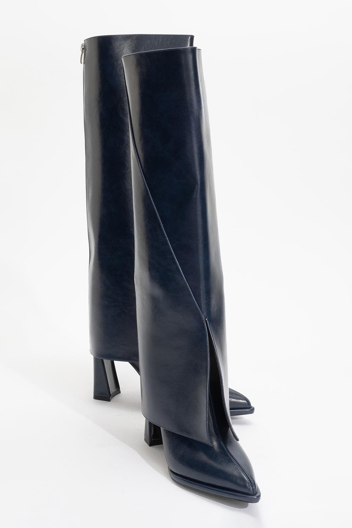 Navy Faux Leather
