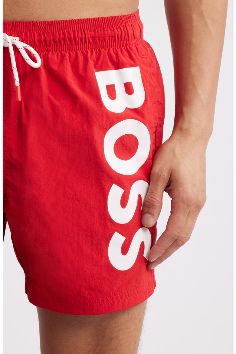 Octopus Swim Trunks, Alternate, color, MEDIUM RED