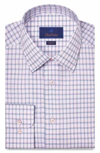 Regular Fit Check Cotton Twill Dress Shirt