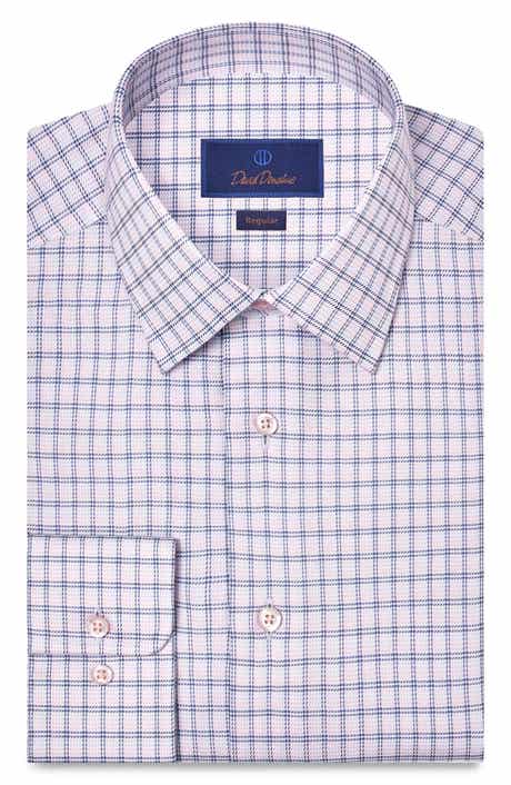 Regular Fit Check Cotton Twill Dress Shirt
