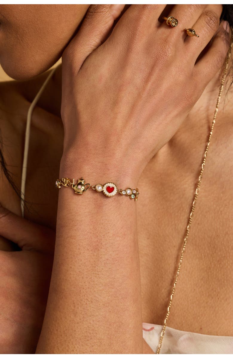 Alex and Ani Tea Party Bolo Bracelet, Alternate, color, Gold