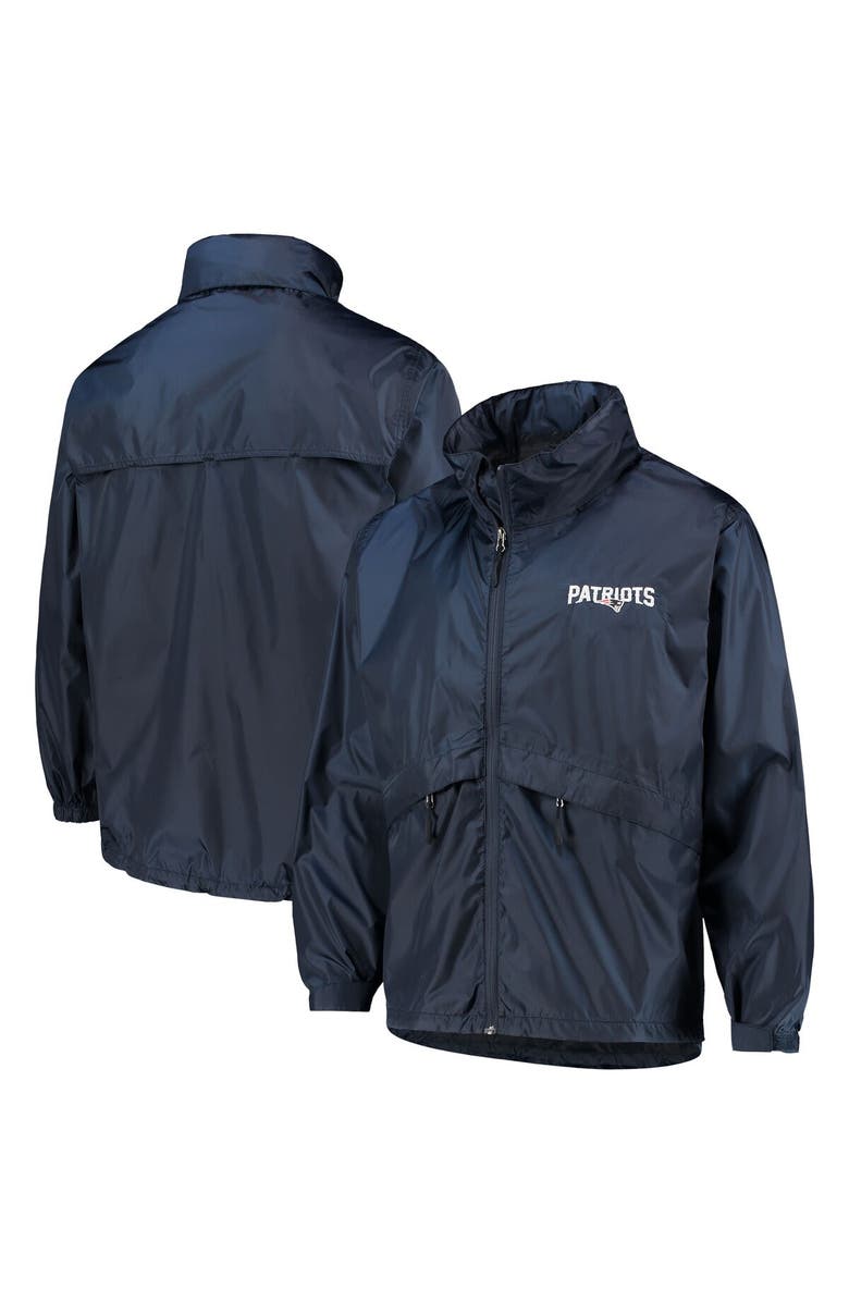 DUNBROOKE Men's Dunbrooke Navy New England Patriots Circle Sportsman Waterproof Packable Lightweight Full-Zip Jacket, Alternate, color,