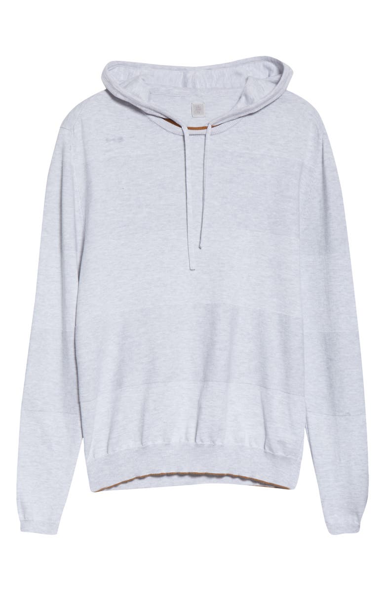 Eleventy Ribbed Stripe Hoodie, Alternate, color, 