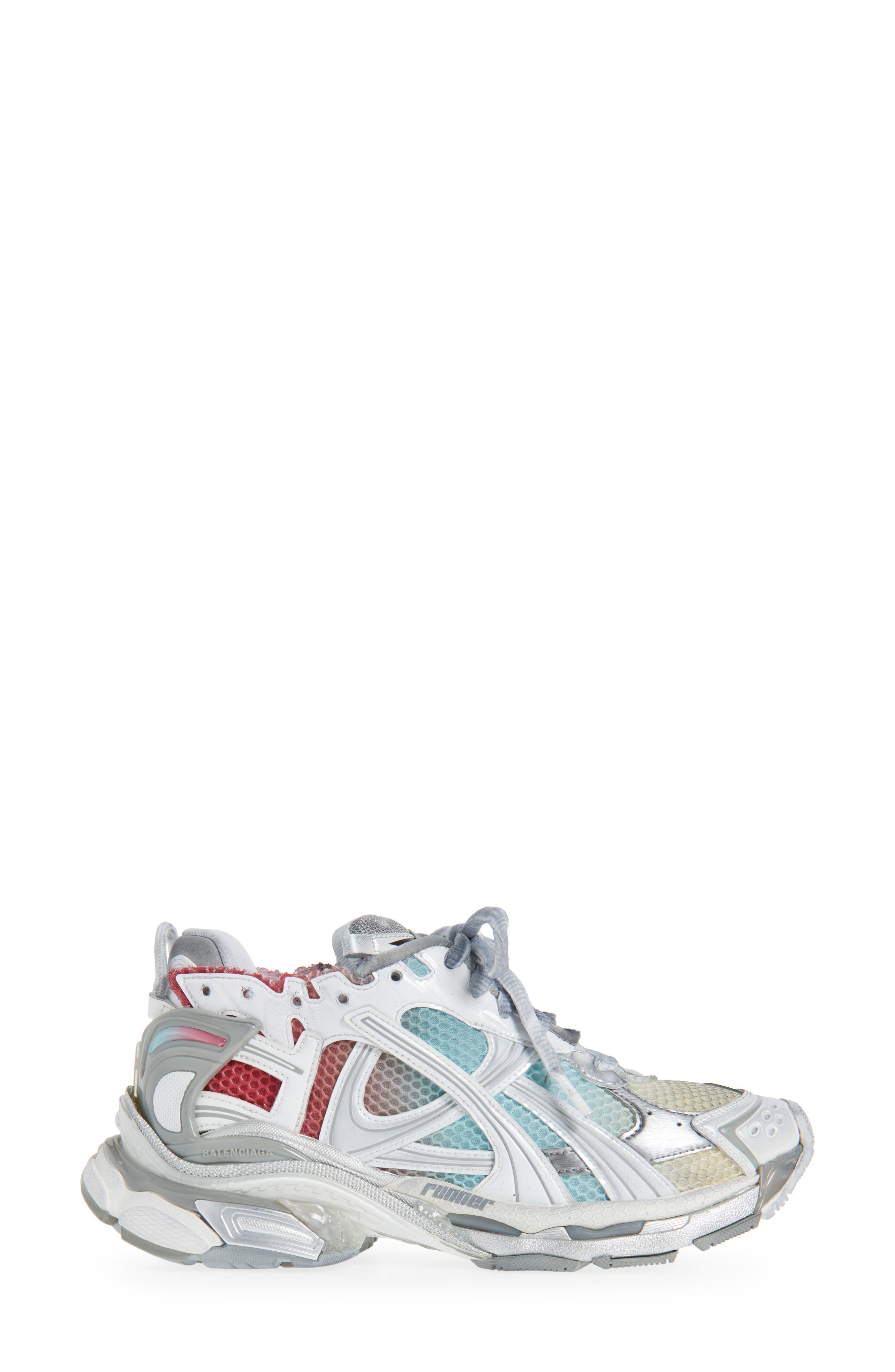 Balenciaga Runner Sneaker, Alternate, color, White/ Grey/ Blue/ Red/ Beige