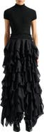 Balmain Long ruffled skirt