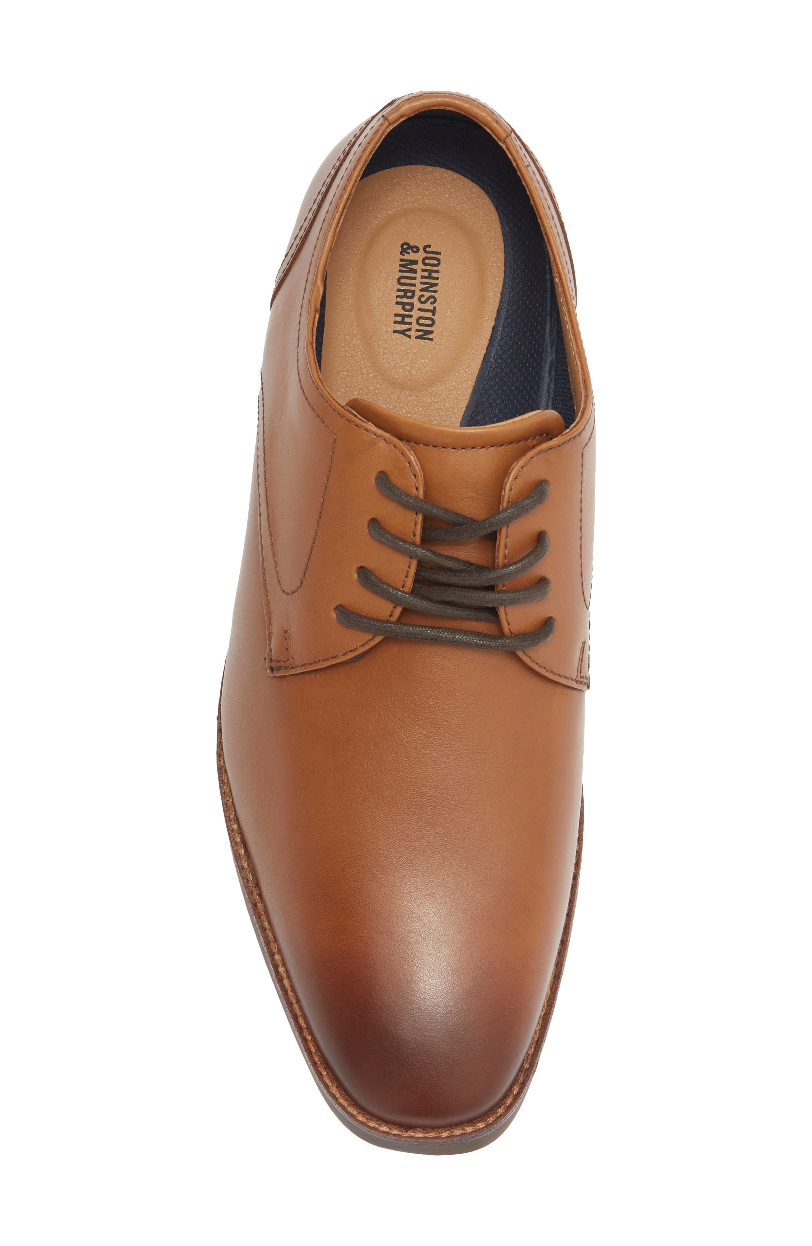 Johnston & Murphy Borland Plain Toe Derby, Alternate, color, Tan