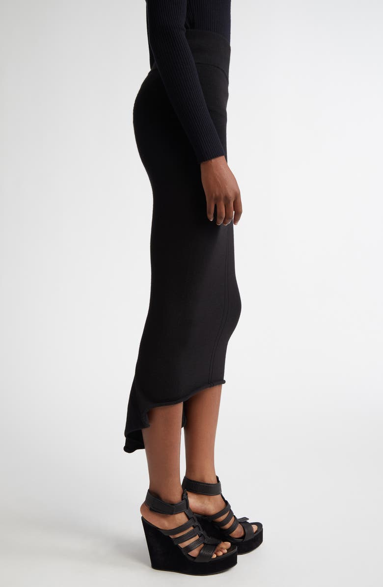 Rick Owens Gonna Dauphine Virgin Wool Blend Skirt, Alternate, color, 