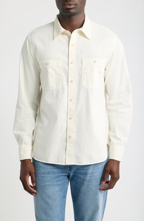 Cotton Button-Up Work Shirt