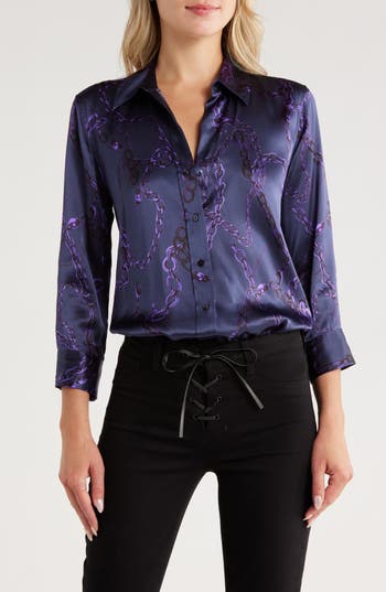 L Agence Dani Silk Blouse