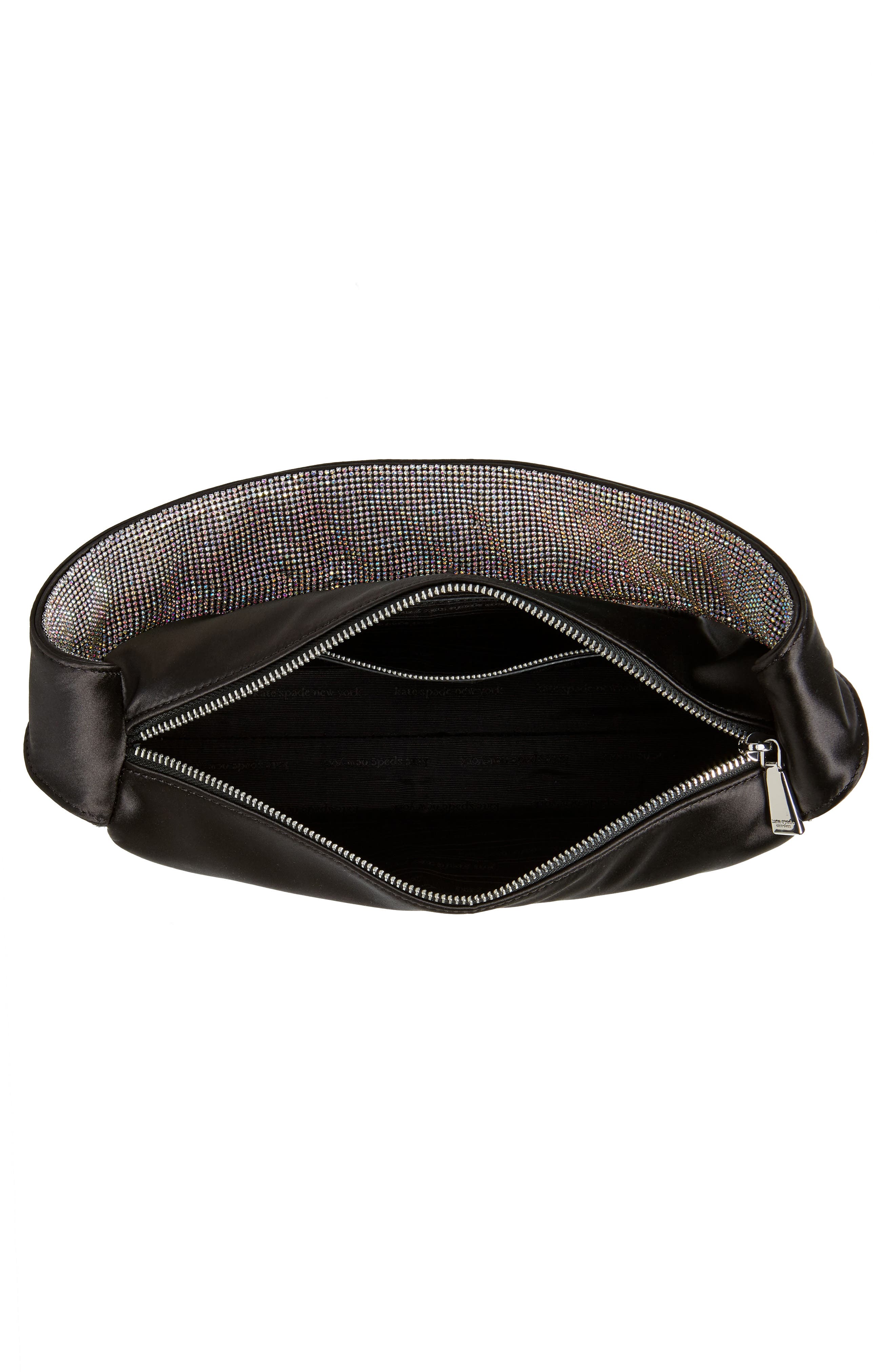 Kate Spade New York afterparty crystal & satin handbag, Alternate, color, 