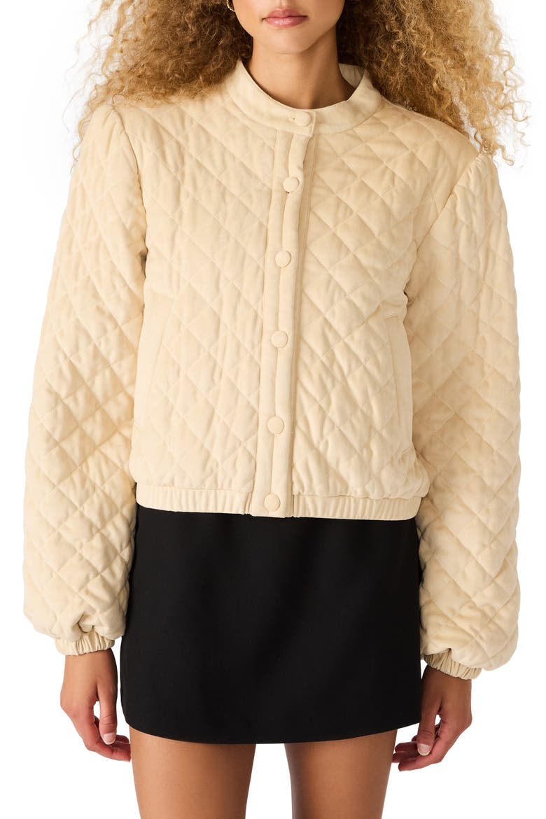 Brylee Quilted Jacket, Main, color, IRISH CREAM