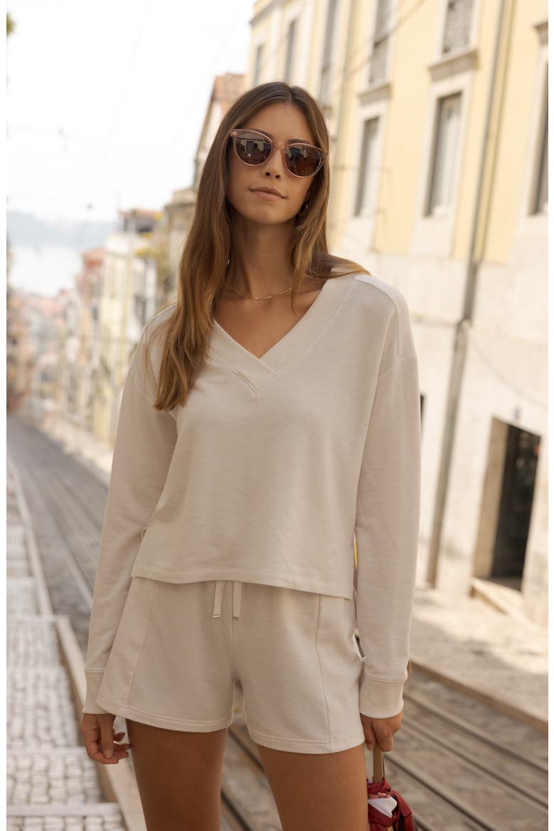 Cloud French Terry Pullover Sweatshirt, Alternate, color, HEATHER OATMEAL