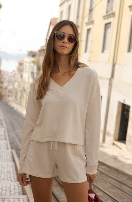 Shop Travismathew Cloud French Terry Pullover Sweatshirt In Heather Oatmeal