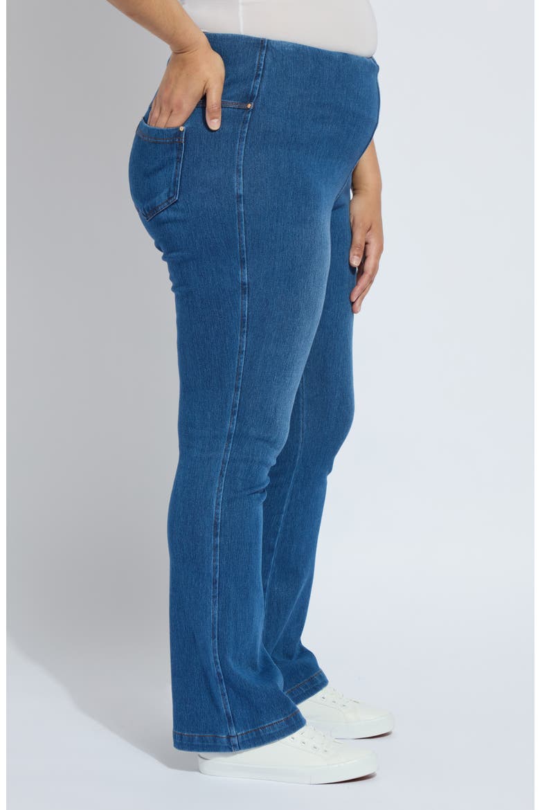 'Lyssentials Pull-On Baby Bootcut Pants, Alternate, color, MID WASH