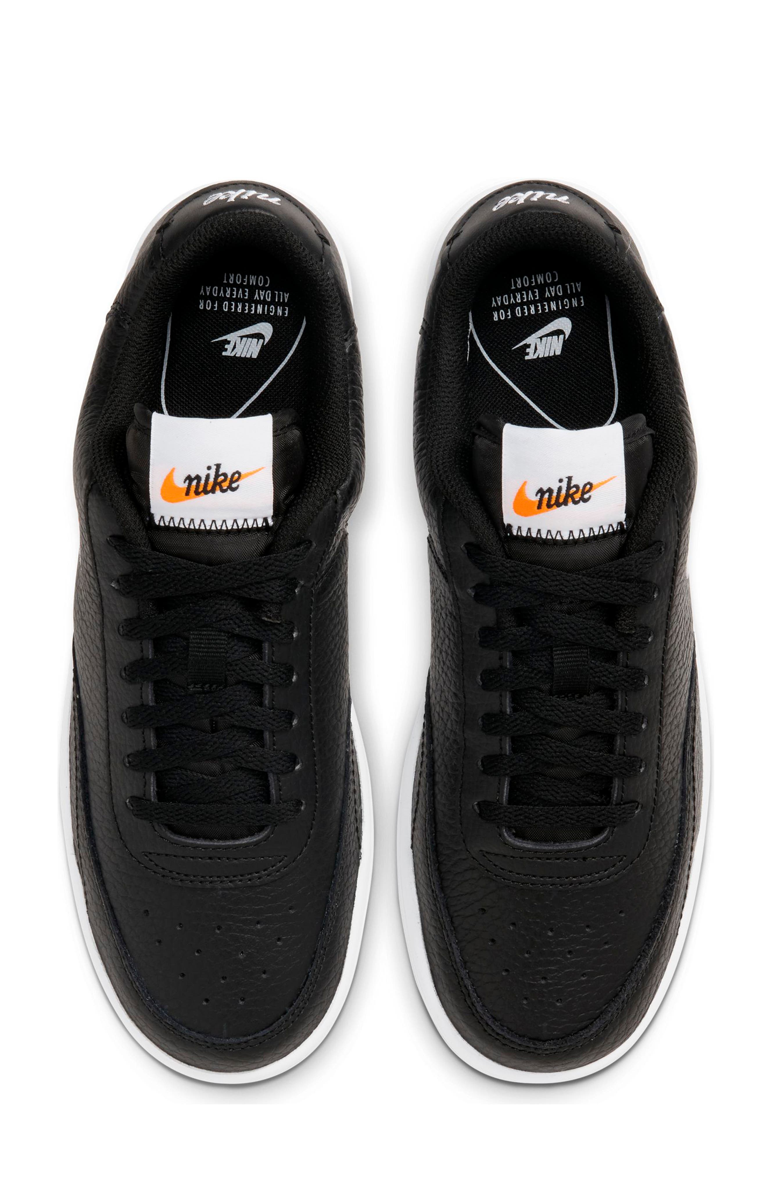 Court Vintage Premium Sneaker, Alternate, color, BLACK/ WHITE/ TOTAL ORANGE