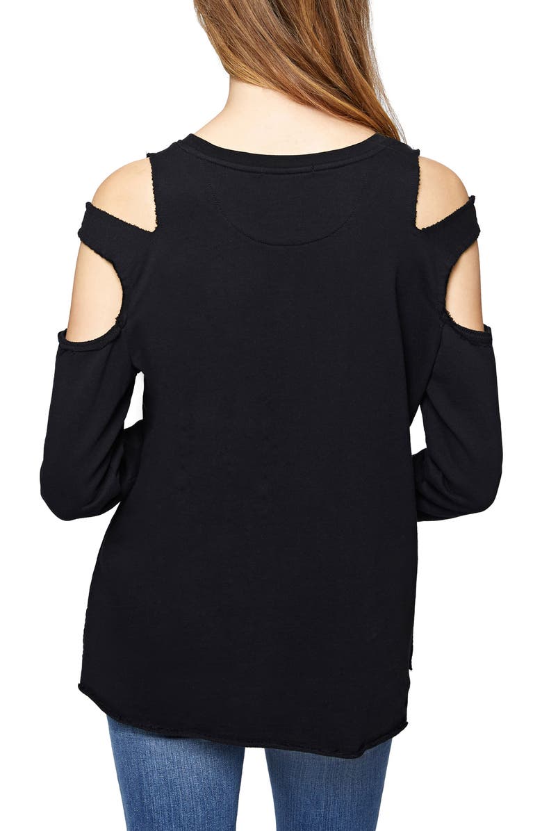 Sanctuary Park Slope Cold Shoulder Sweatshirt, Alternate, color, 