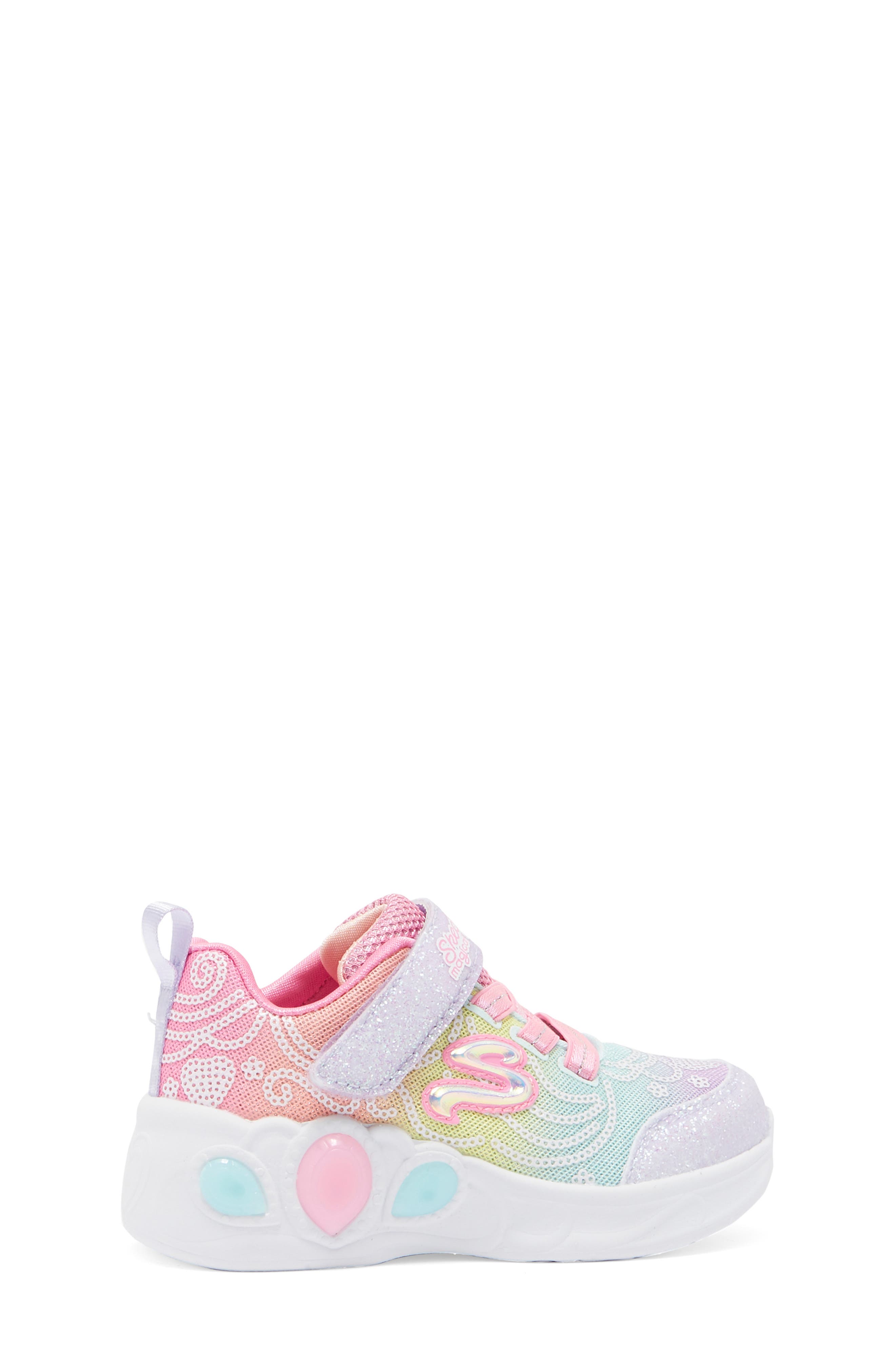 SKECHERS Kids' Princess Sequin Light-Up Sneaker, Alternate, color, 