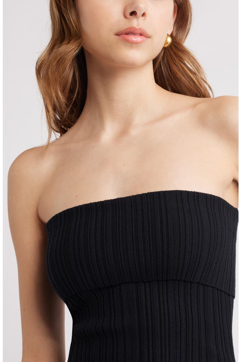 Rib Tube Top, Alternate, color, BLACK
