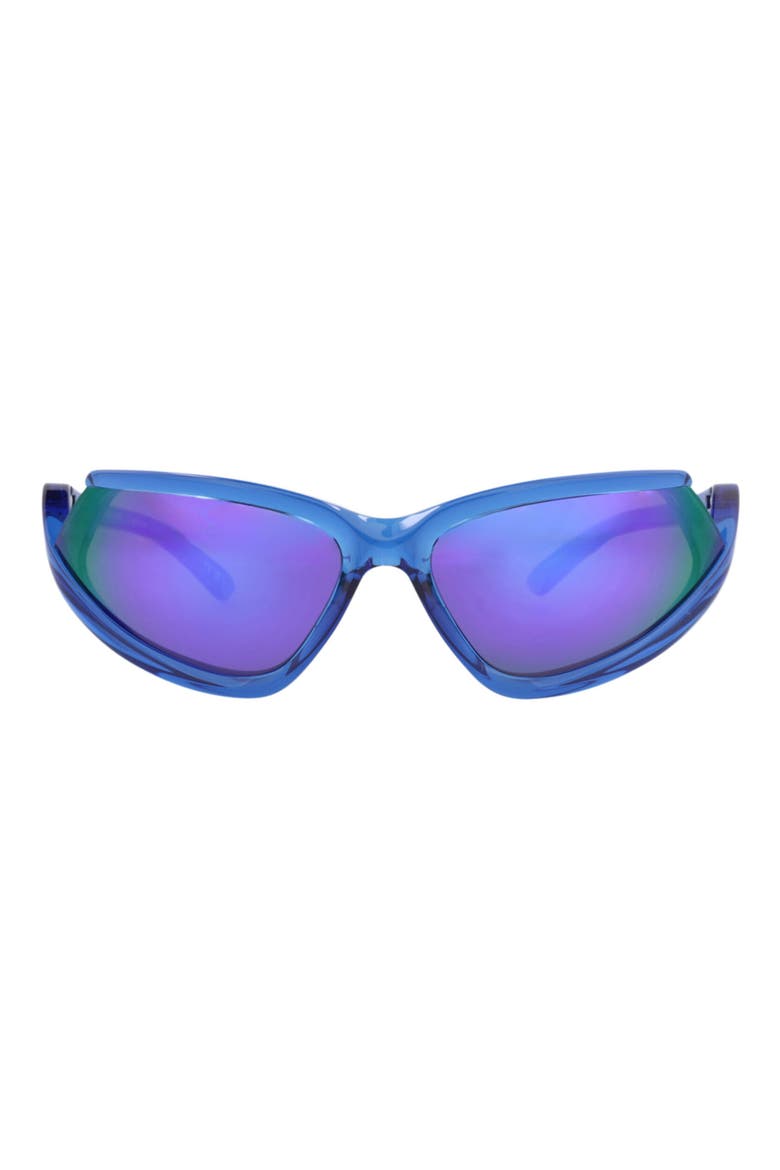 71mm Shield Sunglasses, Main, color, BLUE BLUE VIOLET