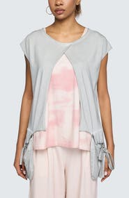 LUUKAA Elowyn Garment-Dyed Boxy Blouse