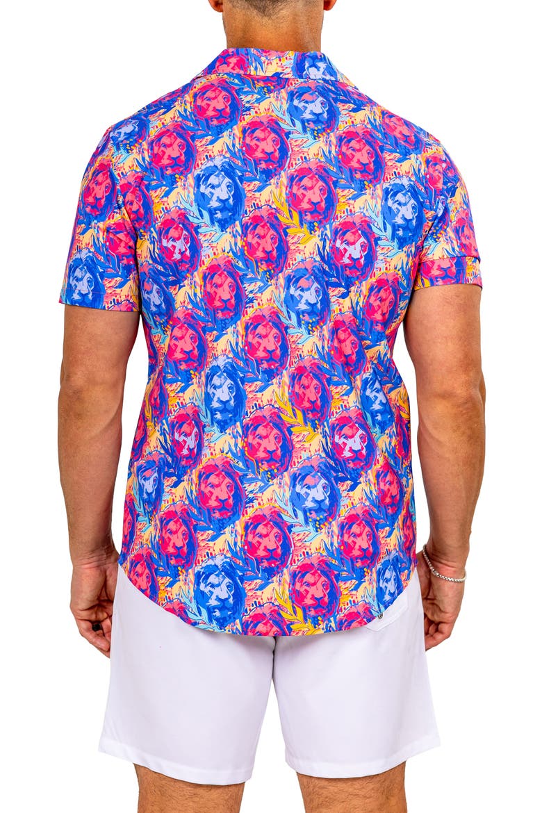 Marthy Red Camp Shirt, Alternate, color, BLUE