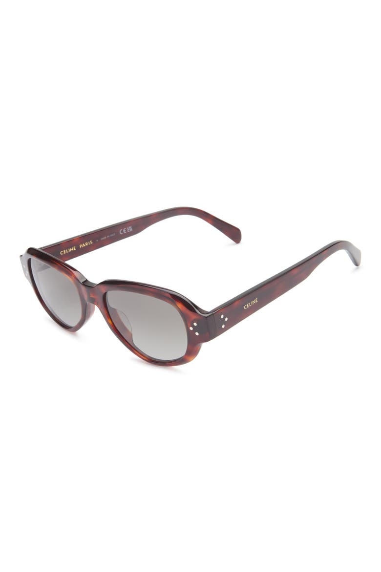 3 Dots 52mm Round Sunglasses, Alternate, color, DARK HAVANA / GRADIENT SMOKE