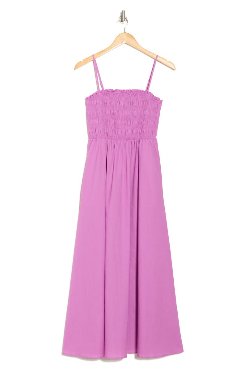 Steve Madden Smocked Cotton Maxi Sundress, Alternate, color,