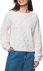Splendid Demi Pearly Bead Sweater