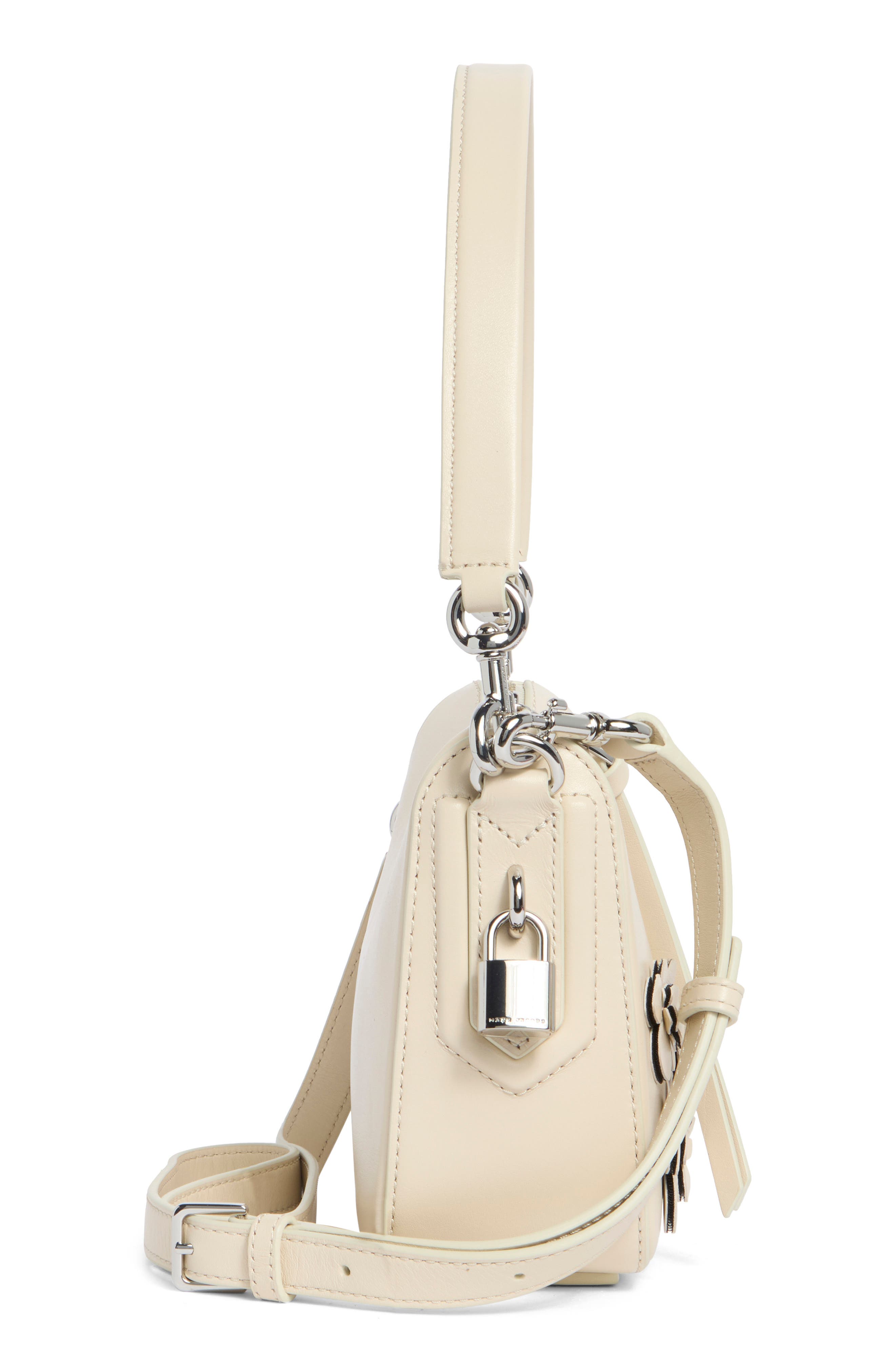 Daisy Appliqué Small Shoulder Bag, Alternate, color, MARSHMALLOW