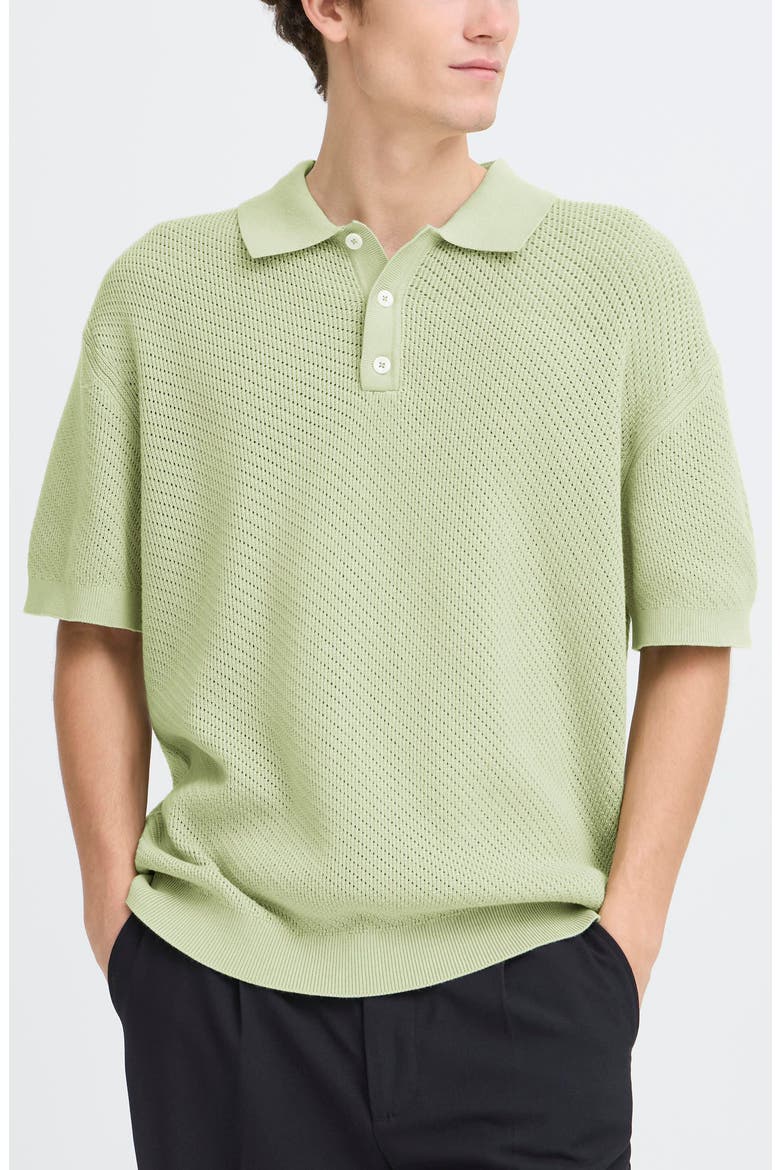 Knit Polo, Main, color, SWAMP