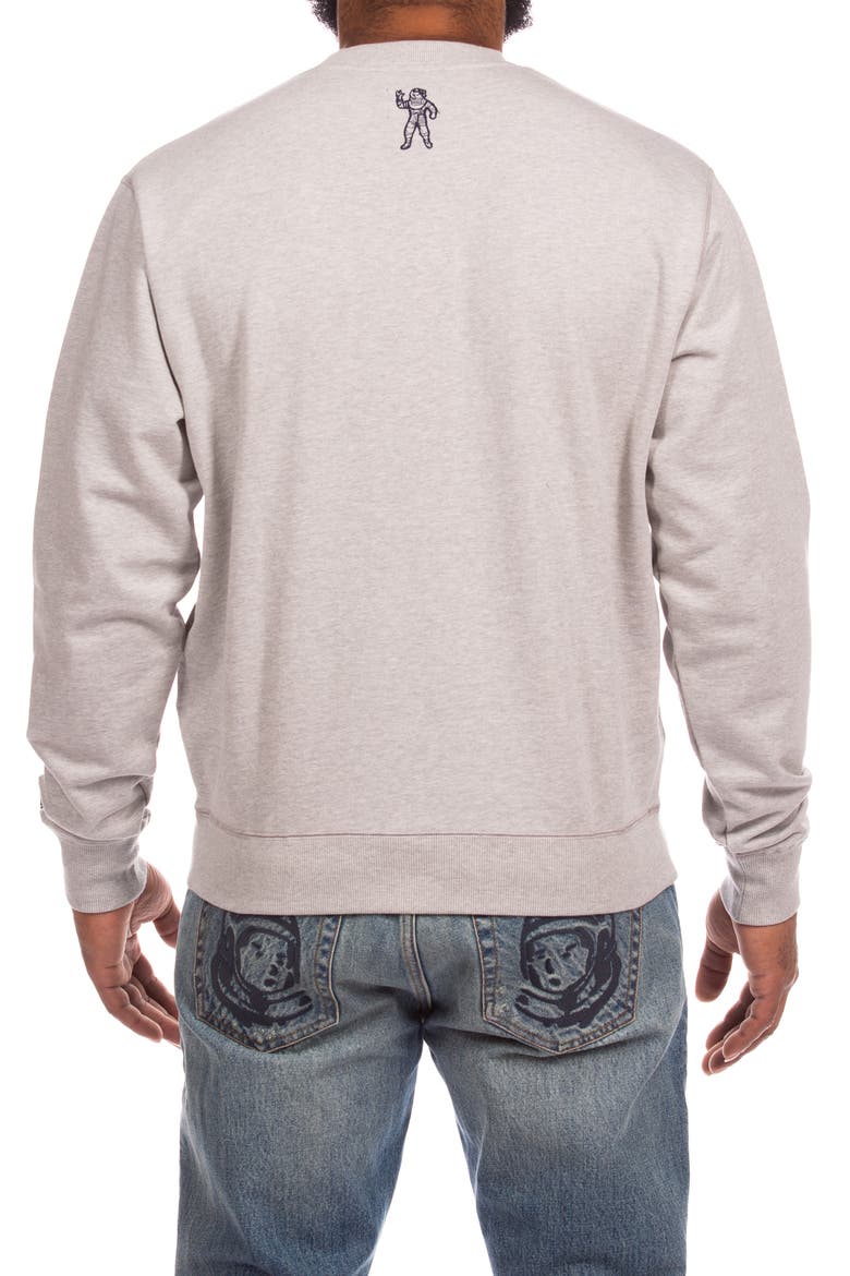 Crest Cotton Fleece Sweatshirt, Alternate, color, HEATHER GREY