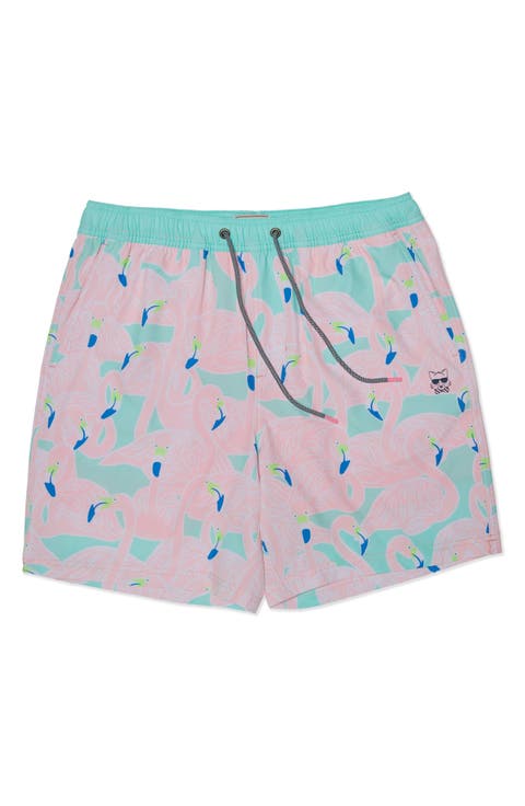 Flockin' Aye Happy Hour 5-Inch Swim Trunks