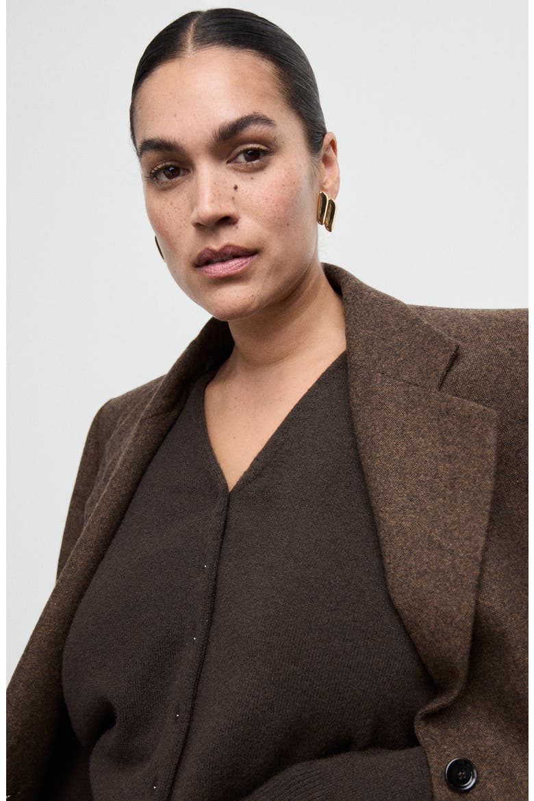 Simone Cardigan, Alternate, color, DARK BROWN