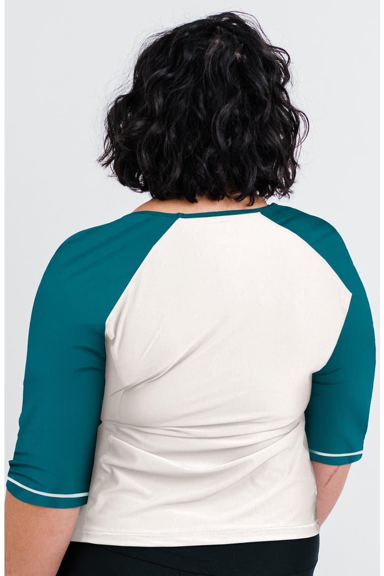 Loose Fit Margaux Swim Top, Alternate, color, Sunkissed Tanning/Dark Jade