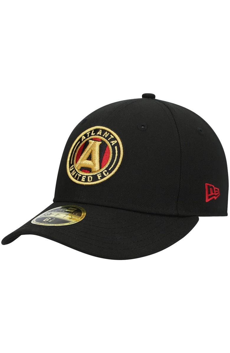 New Era Men's New Era Black Atlanta United FC Primary Logo Low Profile 59FIFTY Fitted Hat, Main, color, 