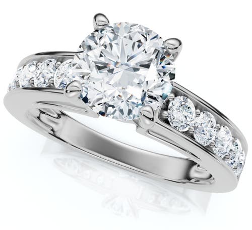 Bliss Diamond Certified 3ct Diamond Engagement Ring Cathedral 14k Gold Lab Grown In 14k White Gold
