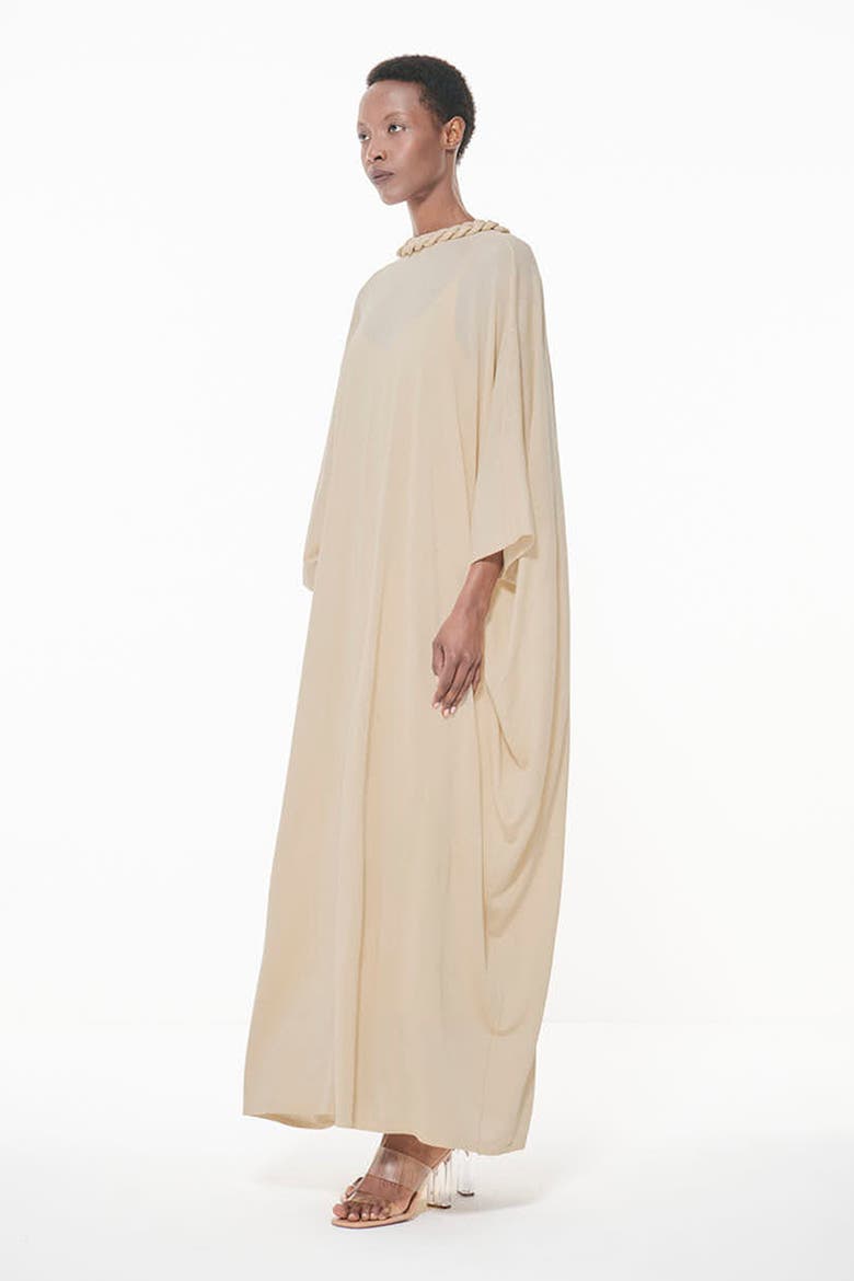 Knit Covered Chain Detail Kaftan, Alternate, color, Natural
