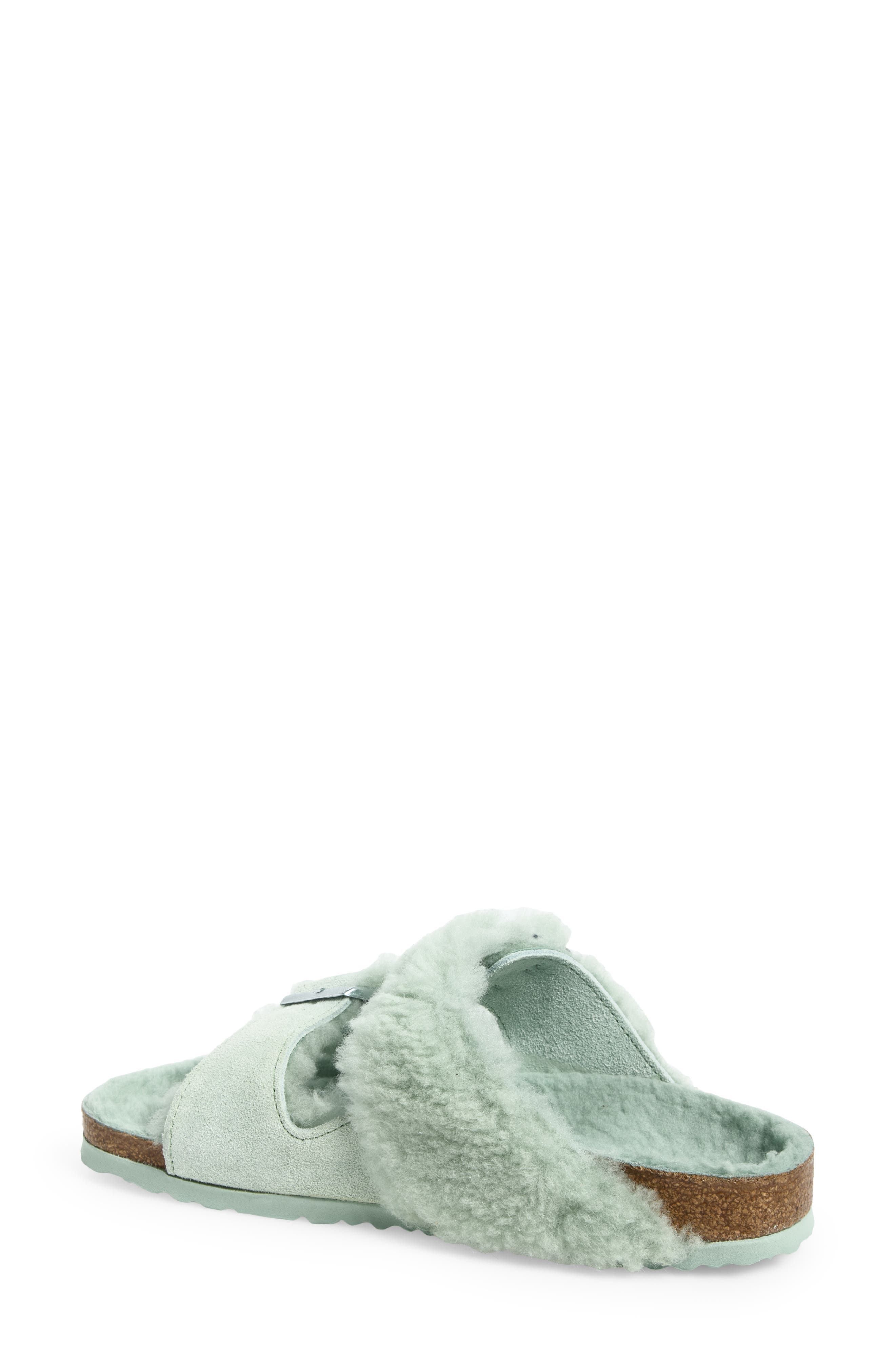 Arizona Genuine Teddy Shearling Lined Slide Sandal, Alternate, color, MATCHA/ MATCHA