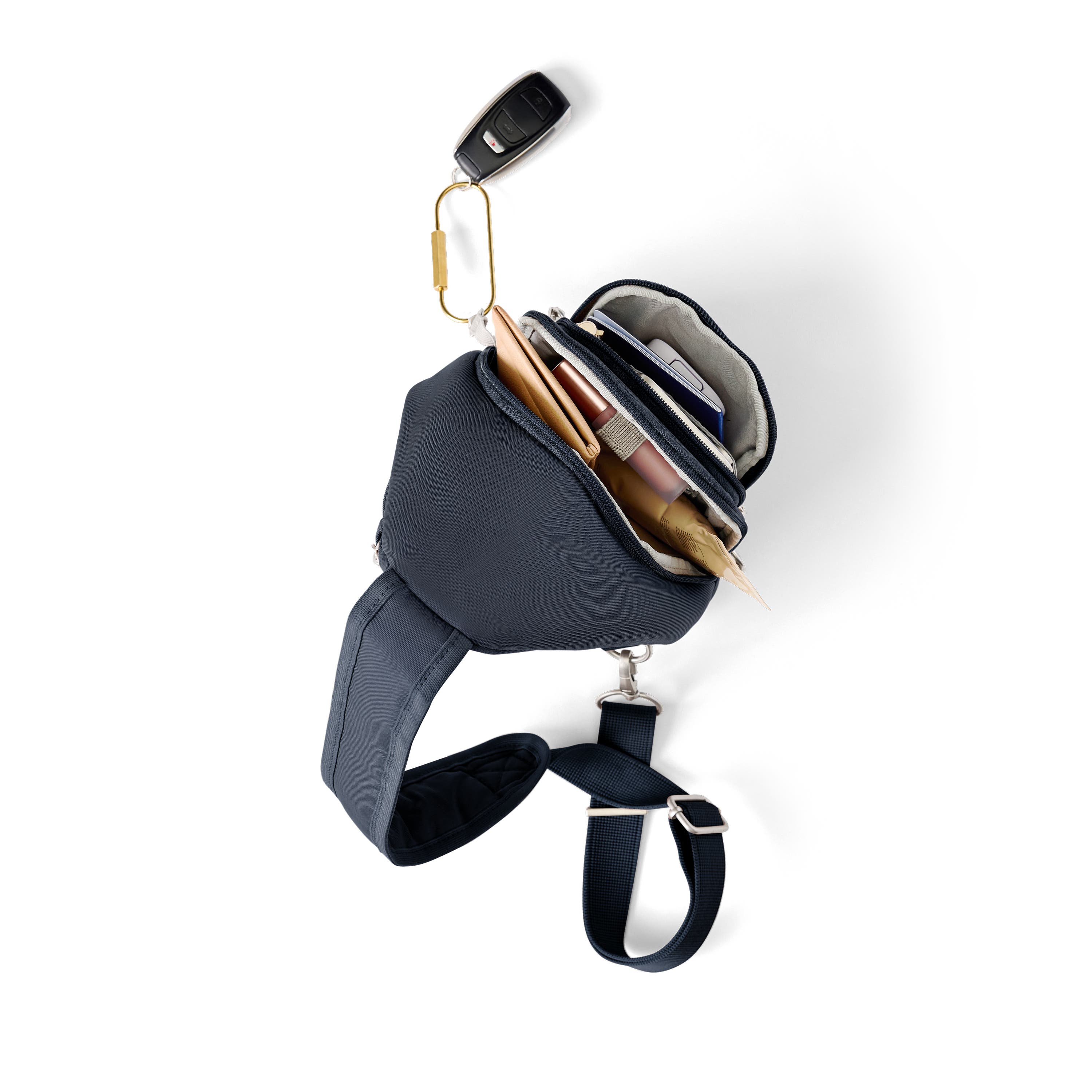 Securtex Classic Anti-Theft Daytripper Sling Bag, Alternate, color, French Navy