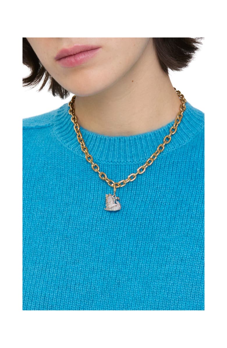 Burberry Swan Charm, Alternate, color, 