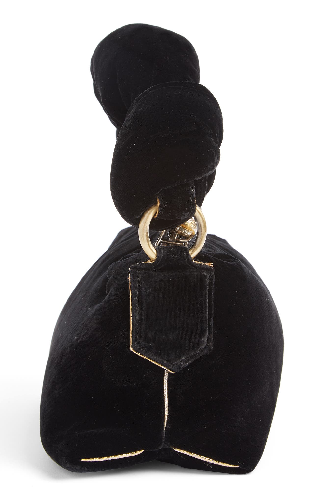 Dries Van Noten Small Puff Velvet Clutch, Alternate, color, 