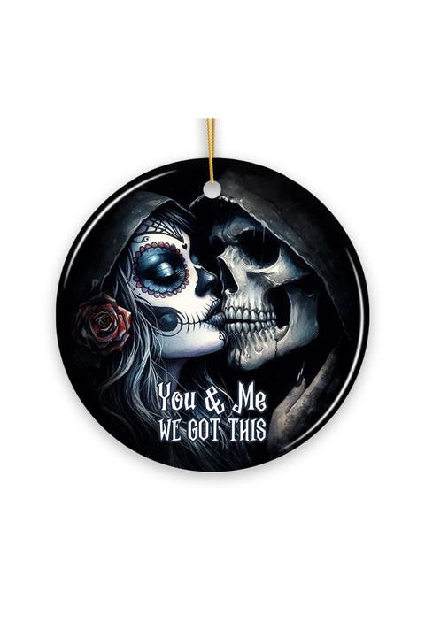 Gothic Skull Couple We Got This Ornament