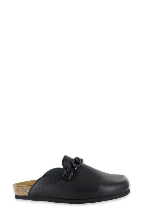 Naot Memphis Mule In Black Soft Leather