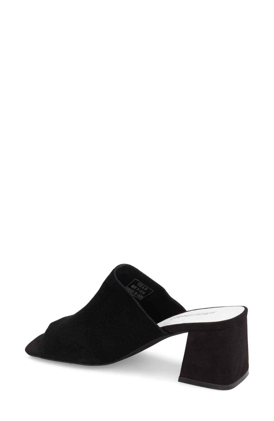 'Perpetua' Open Toe Mule, Alternate, color, BLACK SUEDE